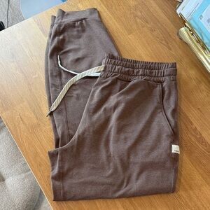 Vuori Womens Performance Joggers Heathered Brown